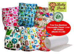 Baby Dash Economy Cloth Diapers - Pack of 3 or 6