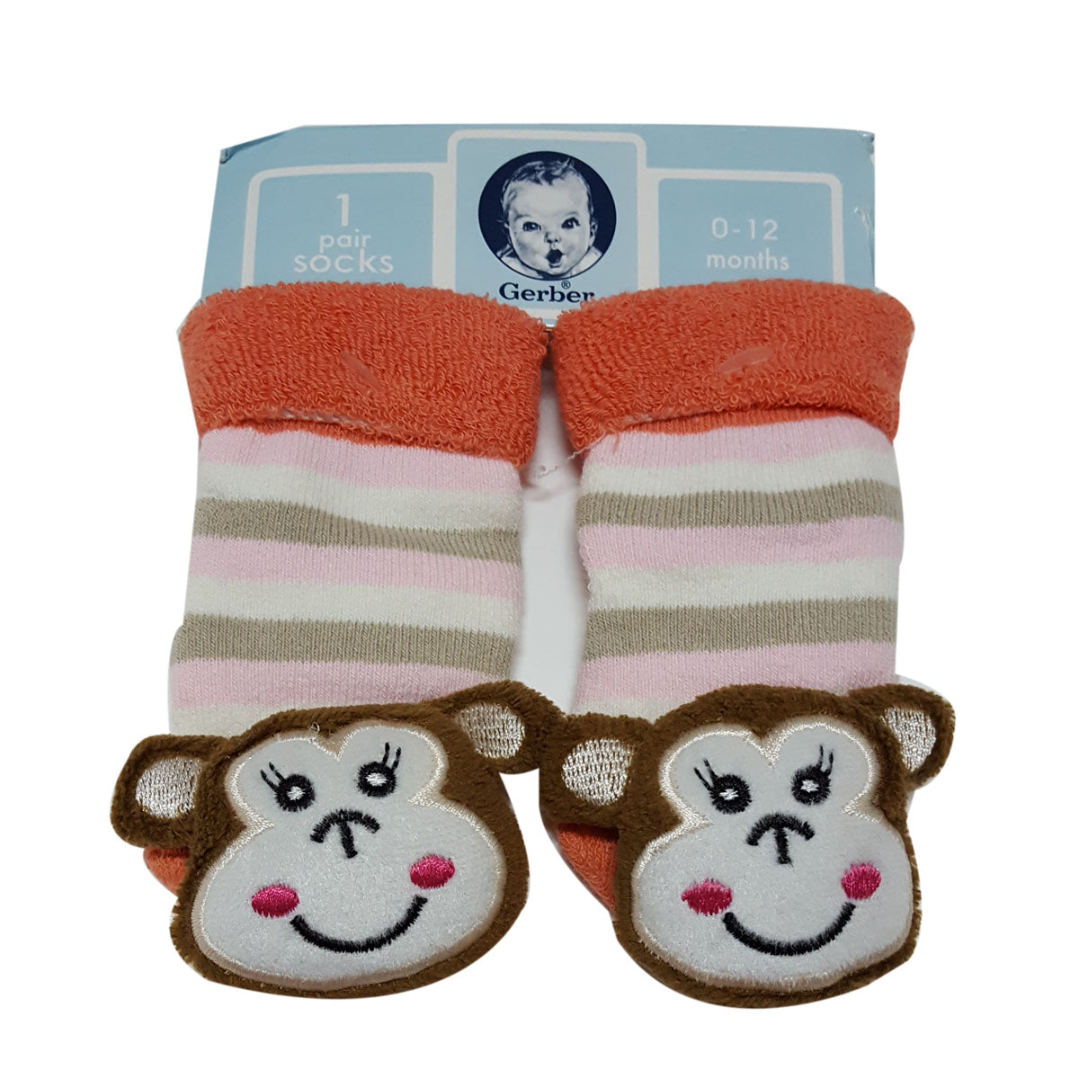 Animal "Rattle" Socks - Monkey Special Offer
