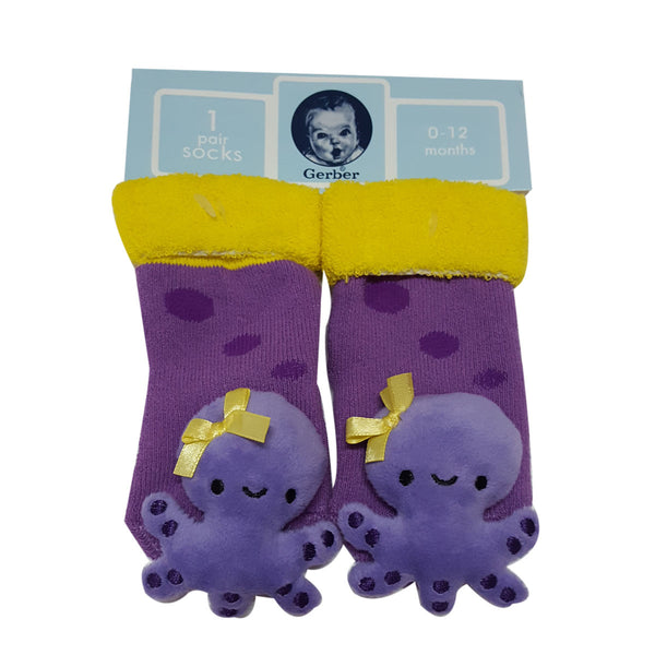 Animal "Rattle" Socks - Octopus Special Offer