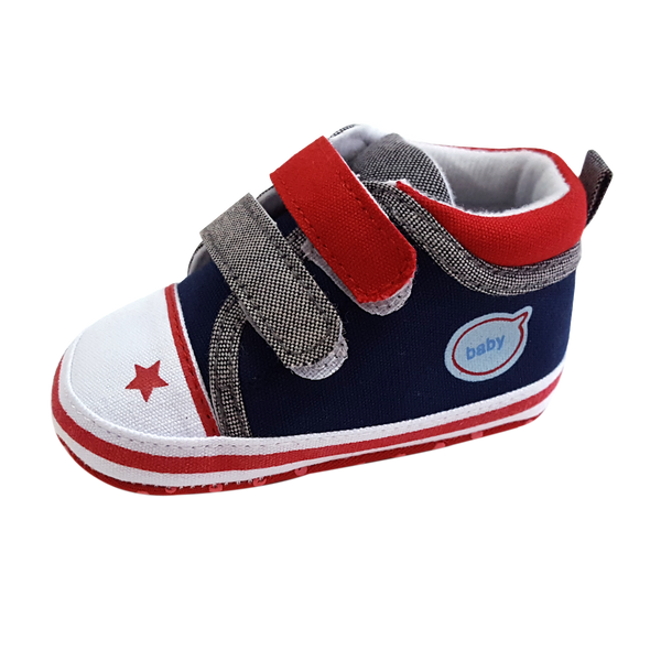 Levi (Pre-Walker Shoes) -  B102 Navy/Red