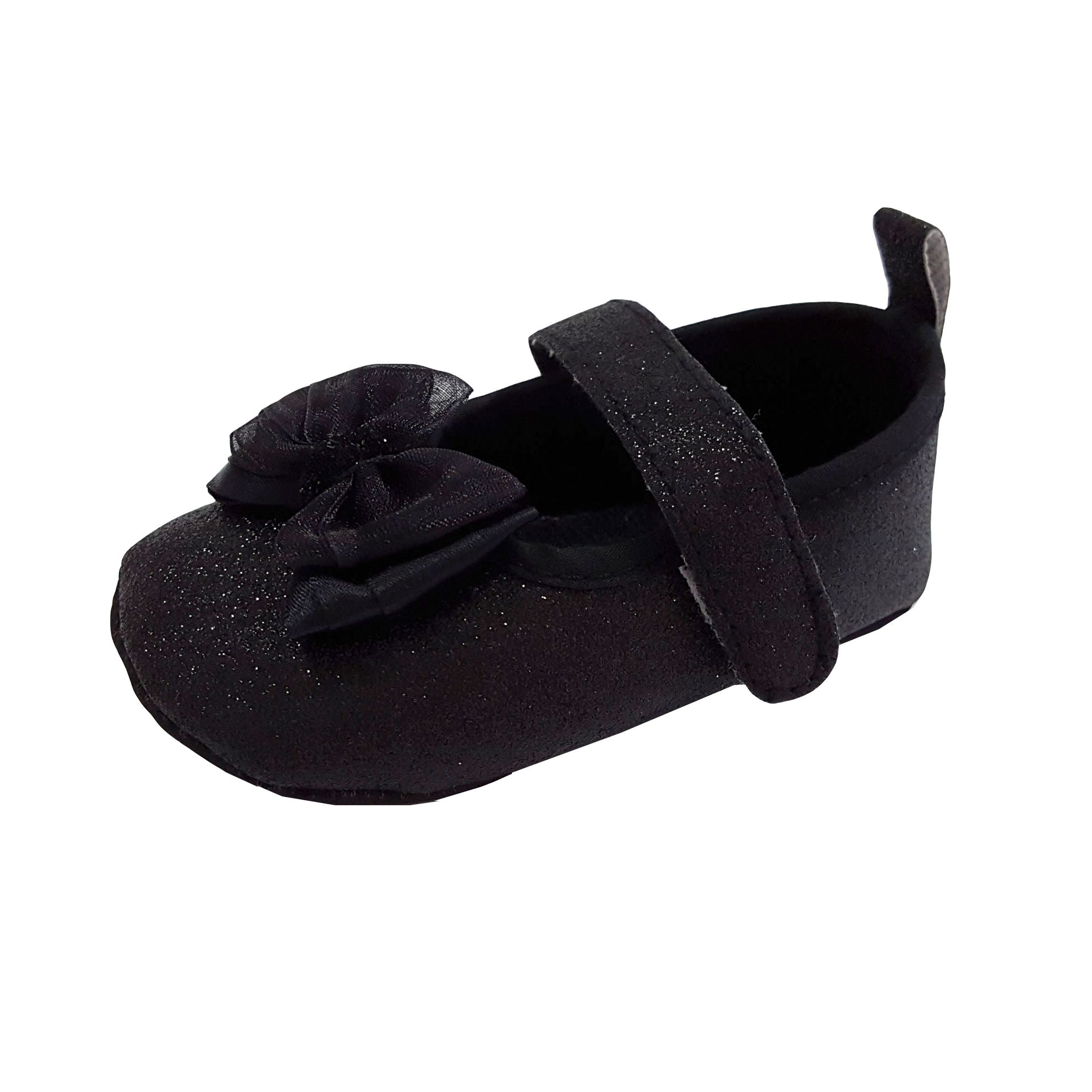 Isabella (Pre-Walker Baby Shoes) - B104 Black Glitter