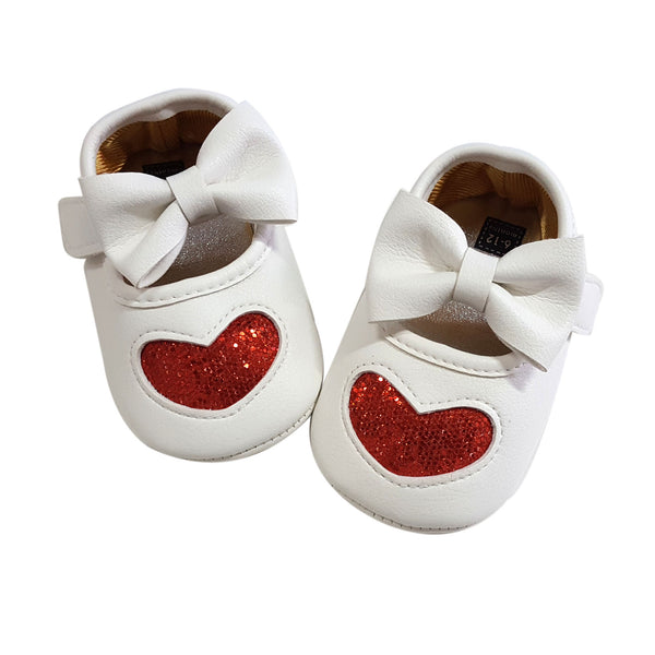 Claire (Pre-Walker Shoes) - B130 White/Red