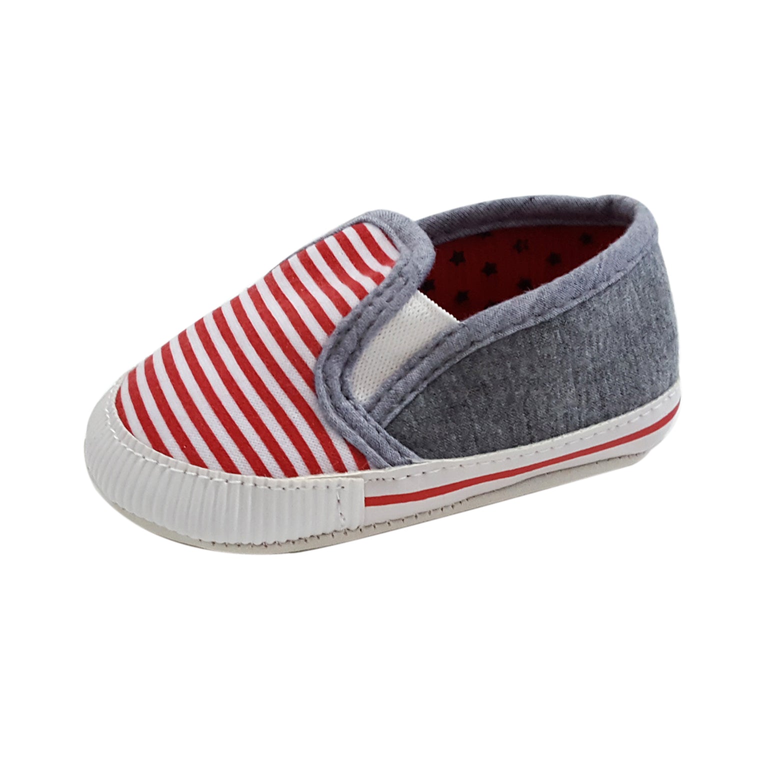 Noah (Pre-Walker Baby Shoes) - Red/Grey Special Offer