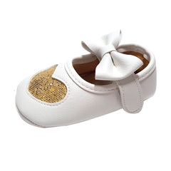 Claire (Pre-Walker Baby Shoes) - B130 White/Gold