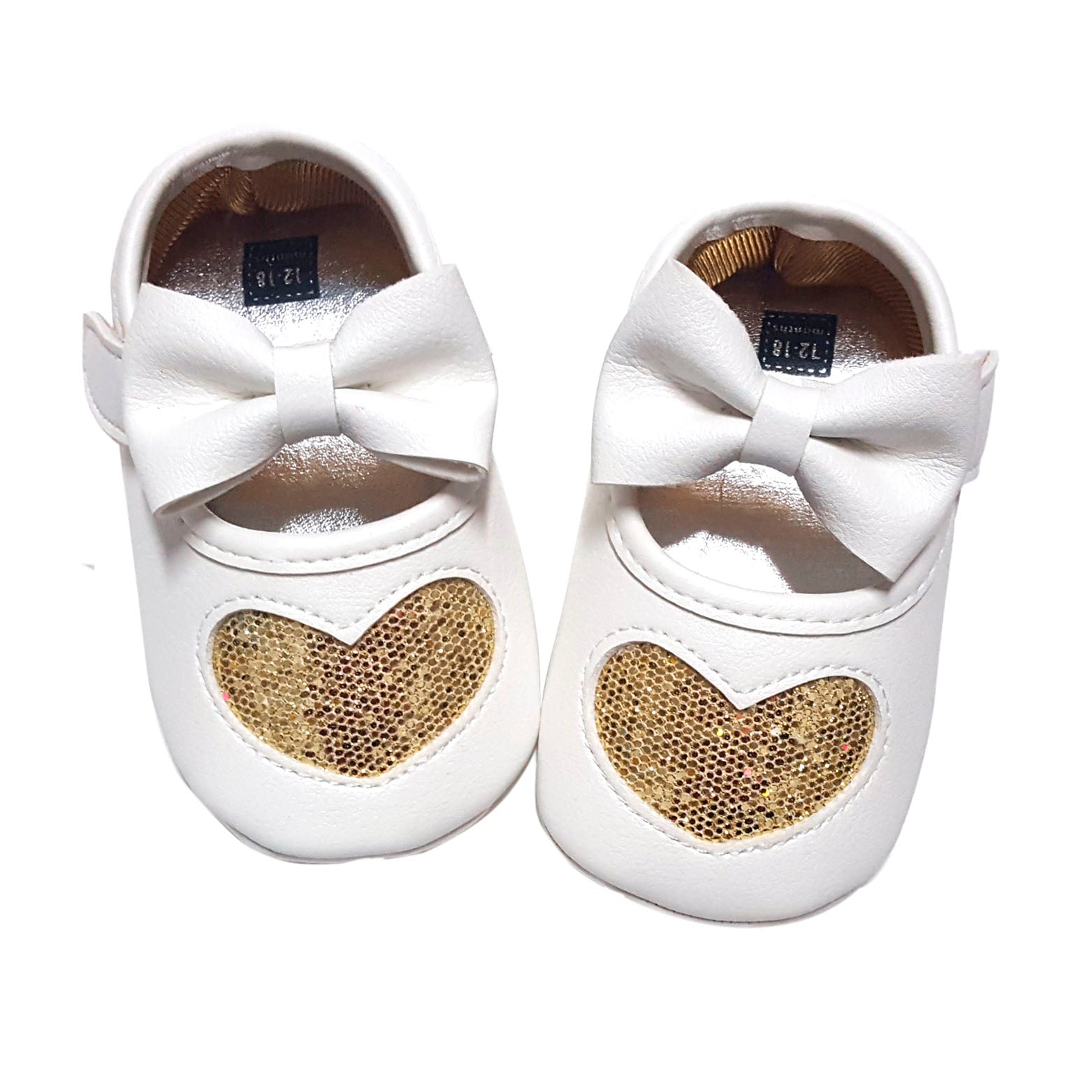 Claire (Pre-Walker Shoes) - B130 White/Gold