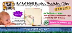 Raf Raf 100% Bamboo Multi-Purpose Cloth Wipes 3pc Pack