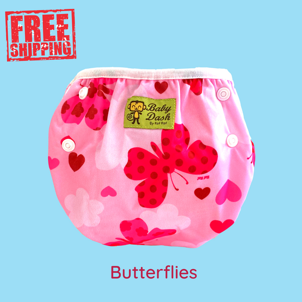 Size Adjustable Swim Diaper -Butterflies