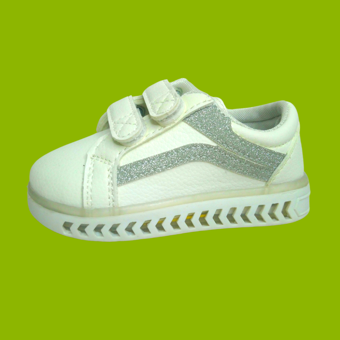 L255 Silver LED Lighted Shoes (1-6y)