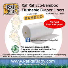 Raf Raf Eco-Bamboo Flushable Diaper Liner