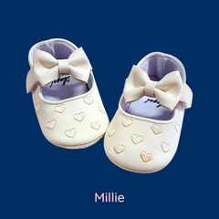 Millie (Pre-Walker Shoes) - B111 White Hearts
