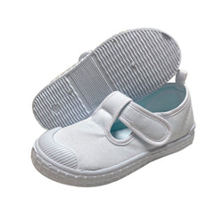 S189 Simple White School Shoes (Girls)
