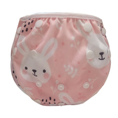 Adjustable Swim Diaper Cum Waterproof Diaper Cover - Pink Bunny
