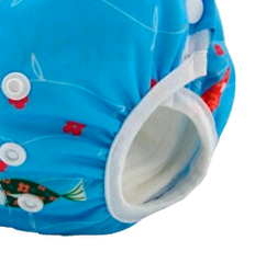 Adjustable Swim Diaper Cum Waterproof Diaper Cover - Grey Cats